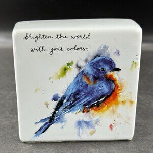 Demdaco Artist Dean Crouser Watercolor Bluebird Inspirational Plaque